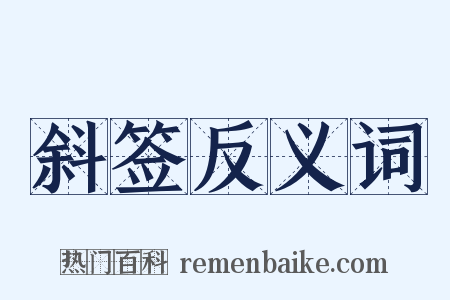 斜签反义词是什么意思的图片